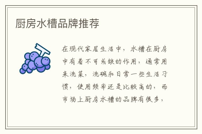 廚房水槽品牌推薦