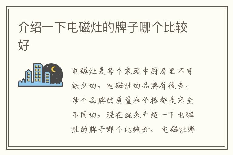介紹一下電磁灶的牌子哪個(gè)比較好