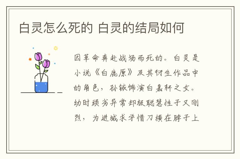 白靈怎么死的 白靈的結(jié)局如何