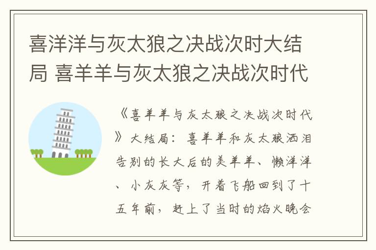 喜洋洋與灰太狼之決戰(zhàn)次時(shí)大結(jié)局 喜羊羊與灰太狼之決戰(zhàn)次時(shí)代結(jié)局